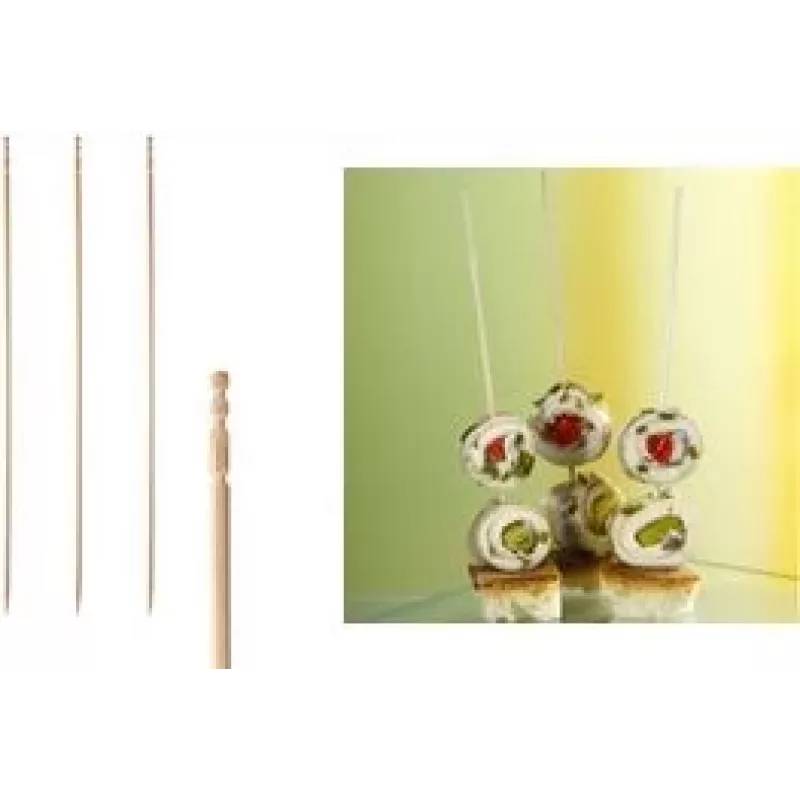 PAPSTAR Brochetas para finger food 90 mm bambú 500 unidades (81097)