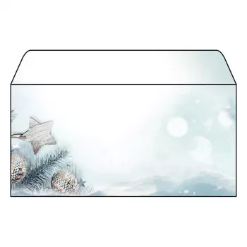 SIGEL Snow Star Papel de diseño DL 110 x 220 mm 80 g/m² azul/blanco DU312