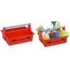 allit McPlus Carry Putzteufel cesta de transporte roja con asa de aluminio, 2 compartimentos grandes 8500903012