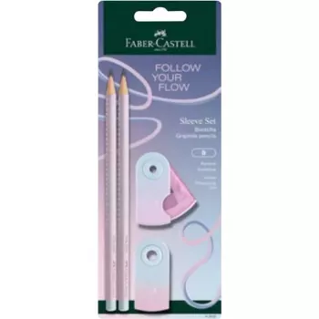 Faber-Castell GRIP Flow Edition set de escritura, Blushing Sky, 2 lápices (B) 117007