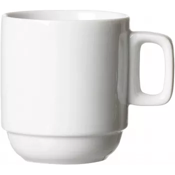 Ritzenhoff & Breker BIANCO tazas de café de porcelana blancas, 245 ml, set de 6, apilables, aptas para lavavajillas y microondas 429848