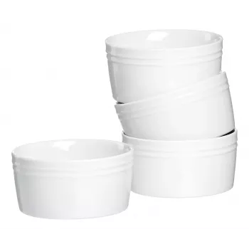 Ritzenhoff & Breker BIANCO set de moldes para gratinar, 245 ml, 4 piezas, porcelana, blanco 431452