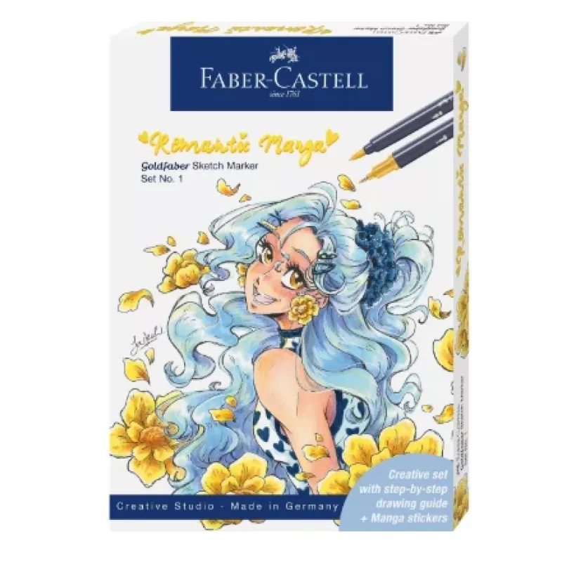 Faber-Castell Goldfaber Sketch rotuladores set Romantic Manga (6 rotuladores de doble punta base alcohol) 164701