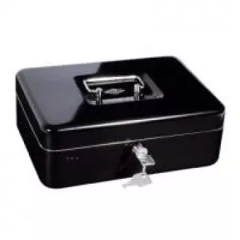 WEDO 145 221H caja de caudales de acero con cerradura de cilindro, negro con pintura en polvo
