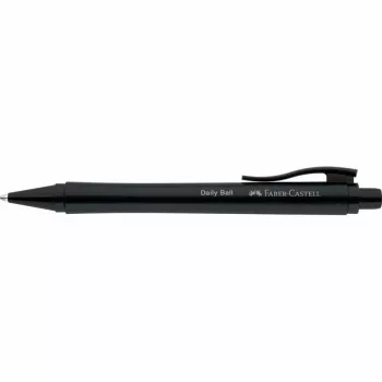 Faber-Castell Daily Ball bolígrafo de bola, tinta azul, 0,6 mm XB, agarre antideslizante negro 140690