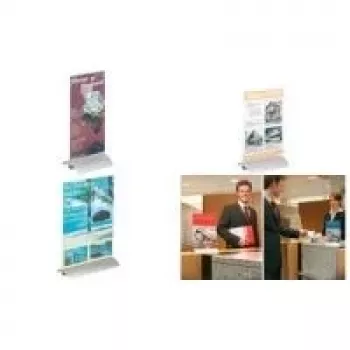 DURABLE PRESENTER 1/3 A4 vertical soporte en L, transparente, 99 x 210 mm 858719
