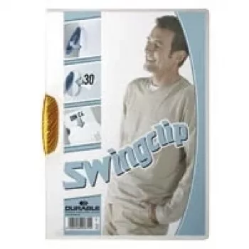 DURABLE SWINGCLIP® 30 A4 carpeta con pinza transparente, capacidad 30 hojas, pack de 25 226009