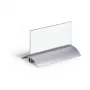 DURABLE PRESENTER DE LUXE portanombres de mesa, doble cara, inserción 61 x 150 mm, acrílico transparente, 2 unidades 820119