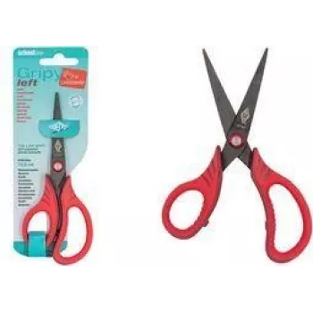 WEDO Gripy tijeras de manualidades para zurdos, punta afilada, 145 mm, rojo 771671