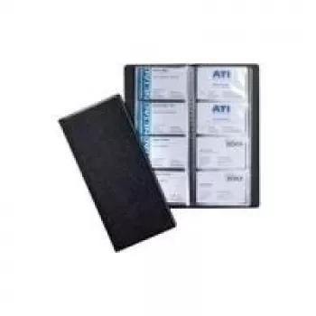 DURABLE VISIFIX® 192 álbum de tarjetas de visita efecto piel, negro, 192 tarjetas 240201