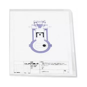DURABLE BUSINESS A4 fundas de presentación, film rígido, 0,15 mm, transparente, pack de 50 233919