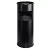 DURABLE Papelera metálica 17L redonda con cenicero, negra 333001