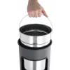 DURABLE Papelera metálica 17L redonda con cenicero, negra 333001