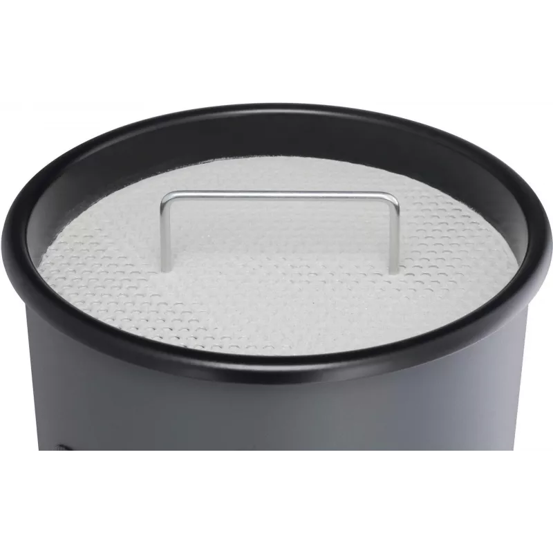 DURABLE Papelera metálica 17L redonda con cenicero, negra 333001