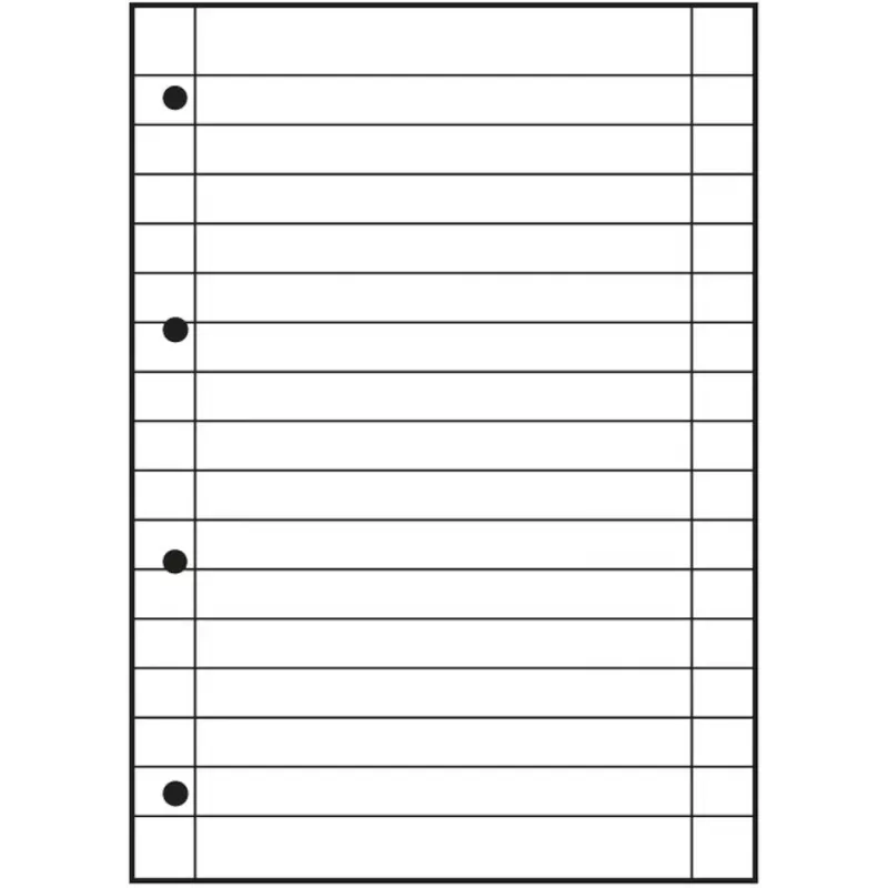 Oxford Papel de recambio A4 rayado, rayado 27, 50 hojas, 4 perforaciones, 80 g/m² 400131582