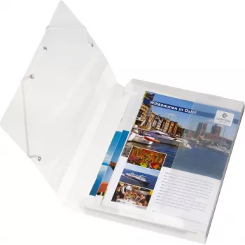 HERLITZ Caja de documentos DIN A4, polipropileno, transparente, lomo de 40 mm, 250 x 40 x 330 mm 1948678