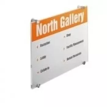 DURABLE CRYSTAL SIGN Señal de puerta A3 vertical, metacrilato transparente, montaje con tornillos, 1 set 482619