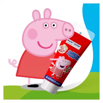 STAEDTLER Noris junior Peppa Pig Pinturas de dedos, 4 x 150 ml, a partir de 2 años 8814 L1