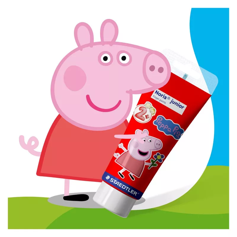 STAEDTLER Noris junior Peppa Pig Pinturas de dedos, 4 x 150 ml, a partir de 2 años 8814 L1