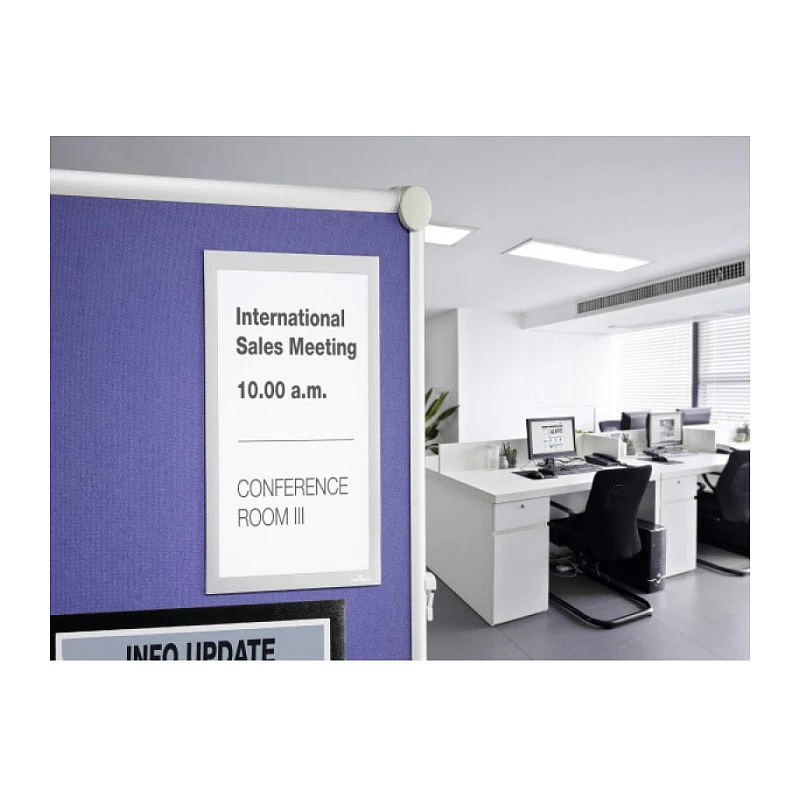 DURABLE DURAFRAME GRIP Marco informativo A4, autoadhesivo, negro, 1 ud. 496823
