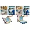 DURABLE VARIO PRO 10 A4 Sistema de paneles de exposición con soporte de mesa, 10 paneles, gris/negro 557900