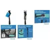 FISCHER Pata de cabra para bicicleta de aluminio negro 24-28 pulgadas ajustable trasera 50323:FISCHER