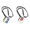DURABLE 820758 Portatarjetas ID transparente con clip y pin, pack de 10