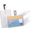 DURABLE Portatarjetas ID con clip para 1 tarjeta, transparente, 25 uds. (811319)