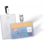 DURABLE Portatarjetas ID con clip para 1 tarjeta, transparente, 25 uds. (811319)
