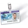 DURABLE Portatarjetas ID con clip para 1 tarjeta, transparente, 25 uds. (811319)