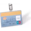 DURABLE Portatarjetas ID con clip para 1 tarjeta, transparente, 25 uds. (811319)