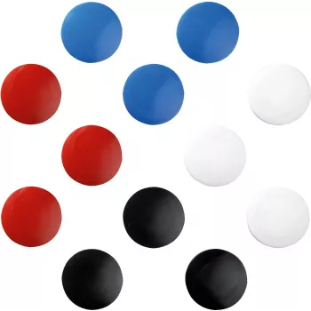 herlitz Imanes redondos, 30 mm, varios colores, 6 uds., 15 g de fuerza de sujeción 997254