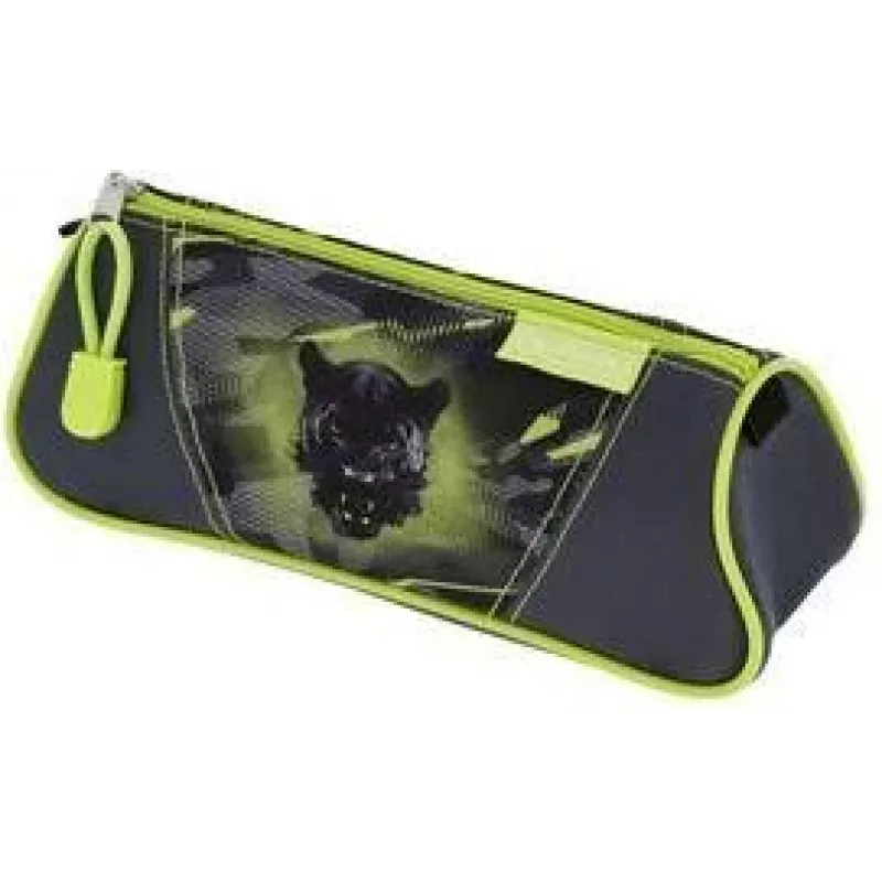 HERLITZ Estuche escolar triangular Wild Panther poliéster, 1 compartimento con cremallera 400205919