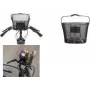 FISCHER E-Bike PLUS Cesta de manillar, alambre de acero de malla fina, negro, cierre rápido, 5 kg 50653