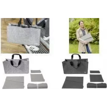 SIGEL BAB02 Desk Sharing Bag Basic L, gris oscuro, set de 5 piezas