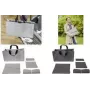 SIGEL BAB02 Desk Sharing Bag Basic L, gris oscuro, set de 5 piezas