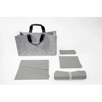SIGEL BAB01 Desk Sharing Bag Basic L, gris claro, pack de 5