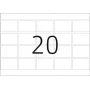 HERMA DP1 Etiquetas 22x32 mm blanco mate papel 5000 etiquetas (2920)