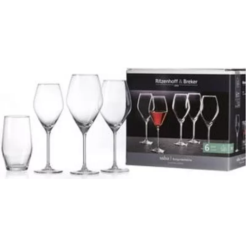 Ritzenhoff & Breker SALSA Copa de vino tinto 470 ml, transparente, apta para lavavajillas, altura 250 mm, 1 ud. 315806