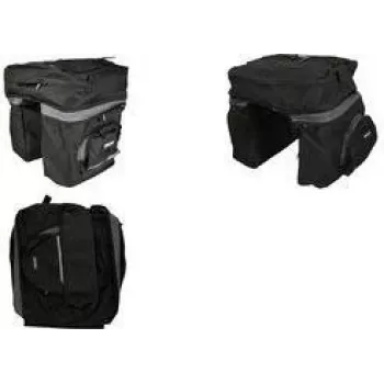 FISCHER Bolsa para bicicleta negra 17L 86245:FISCHER
