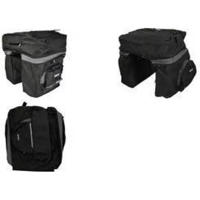 FISCHER Bolsa para bicicleta negra 17L 86245:FISCHER