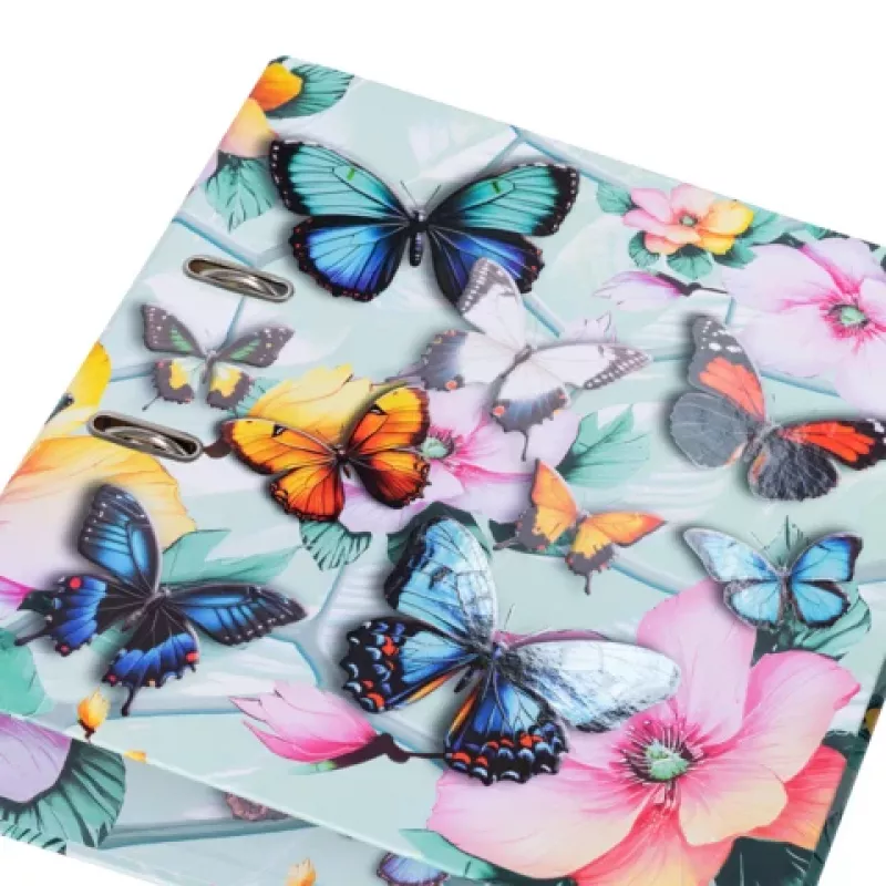 HERMA Archivador A4 con motivo de mariposas 70 mm lomo, cartón resistente, multicolor 20191