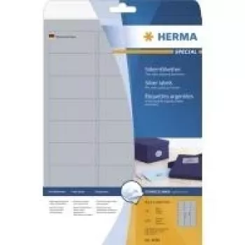 HERMA SuperPrint LaserCopy Etiquetas de lámina plateada 29,6 x 63,5 mm 675 etiquetas 4098