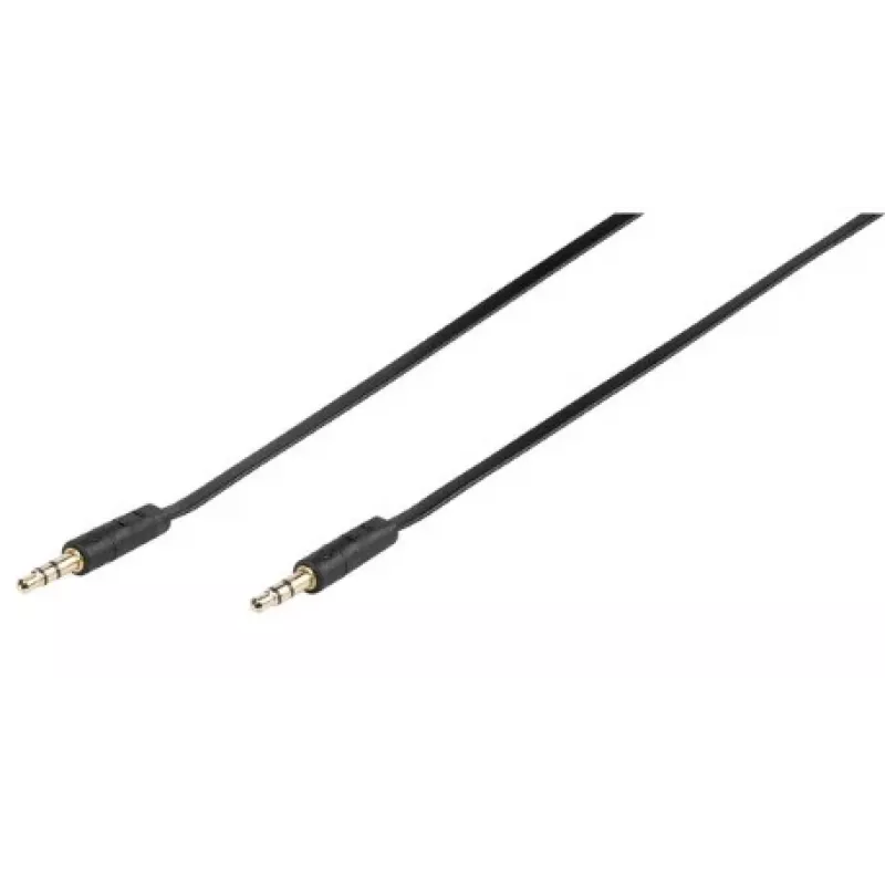 Vivanco 46/10 03FG Cable de conexión de audio 3,5 mm jack a 3,5 mm jack 0,3 m Negro 46130