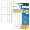 HERMA Movables 10606 Etiquetas de papel autoadhesivas, blanco mate, 13 x 50 mm, 672 etiquetas (32 hojas x 21), extraíbles sin residuos