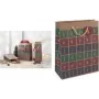 SIGEL GT044 Bolsa de regalo navideña con troquelado, pequeña, cartón kraft marrón 157 g/m², 1 ud.