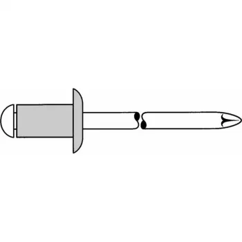 GESIPA Remache ciego cabeza de domo 3 x 7 mm aluminio/acero 500 uds. (6300146)