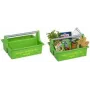 allit McPlus Carry Jardinier Cesta de herramientas, verde, asa ergonómica de aluminio, 2 compartimentos grandes, 1 ud. (8500906006)