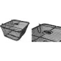 FISCHER PLUS Safe Cesta trasera para bicicleta, alambre de acero de malla fina, negro, 24 L, 10 kg 50655