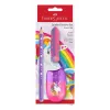 Faber-Castell Einhorn Set de escritura Jumbo, violeta, 3 piezas, mina de 3 mm, forma triangular ergonómica 111528